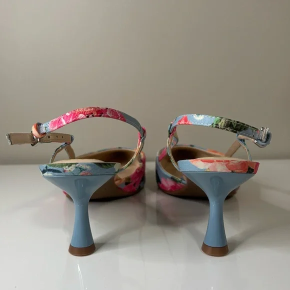 Nine West Renela Floral Slingback Kitten Heels - Picture 5 of 6